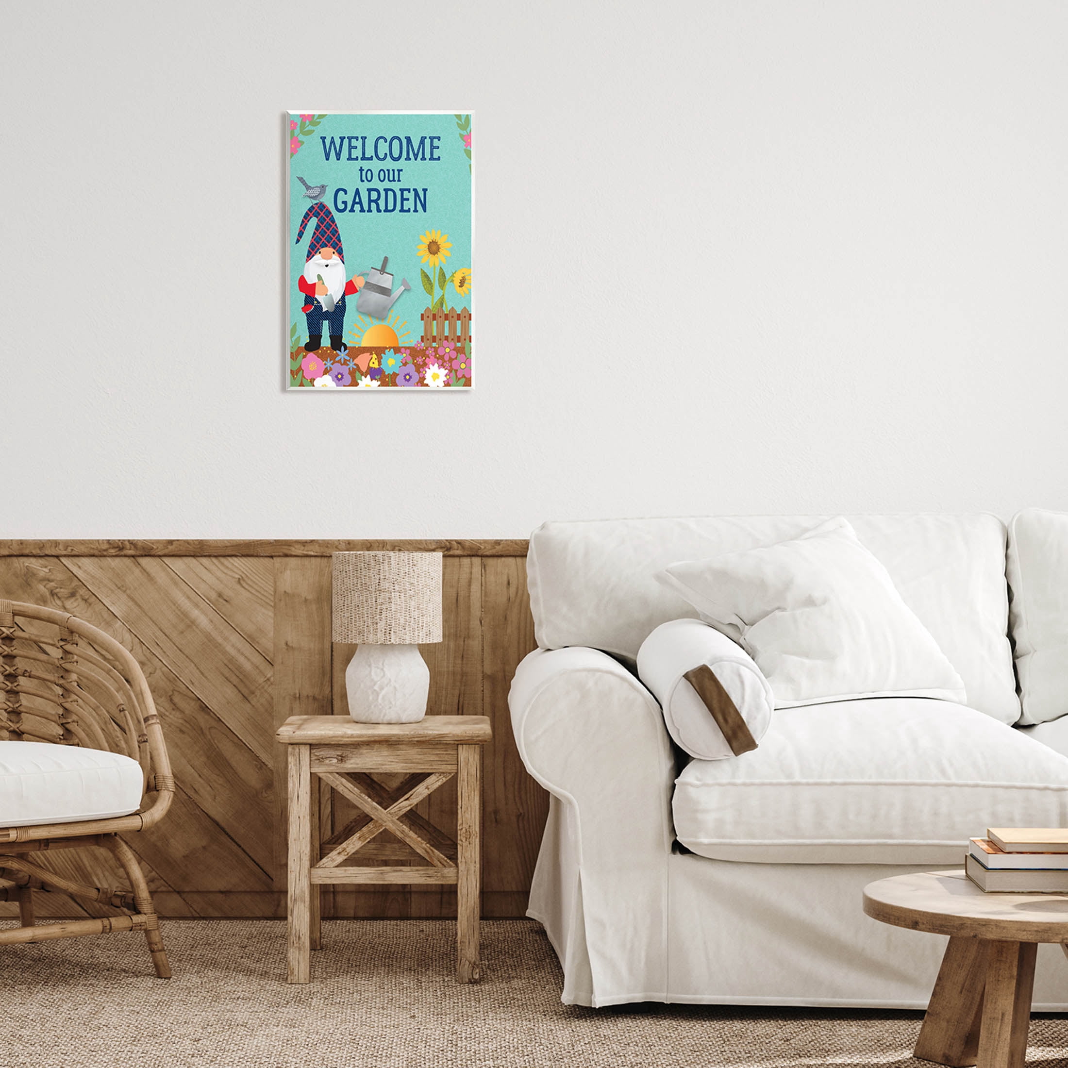 Welcome To Our Garden Phrase Fairy Tales & Fantasy Graphic Art Unframed Art Print Wall Art
