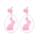 thumbnail image 1 of Pink Acrylic Rabbit and Fruit Design Earrings for Girls Lovely Ear Drops 1 Pair, 1 of 3