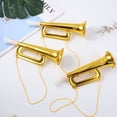 thumbnail image 4 of TOYMYTOY - 12 trompetas de plástico para hacer ruido, juguetes para niños, animadoras, partidos de fútbol, ​​accesorios para animar, regalo de fiesta de cumpleaños (dorado), 4 of 4