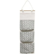 GeweYeeli Waterproof 3 Pockets Wall Hanging Storage Bag Closet Organizer Storage Pocket Hanging Bag for Bedroom Bathroom