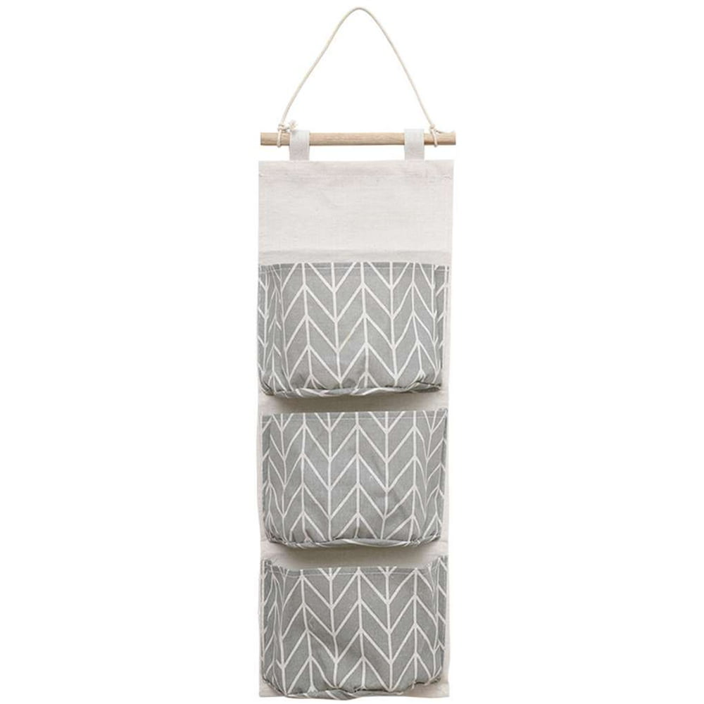 Waterproof 3 Pockets Wall Hanging Storage Bag Closet Organizer Storage