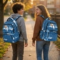 thumbnail image 4 of HUIACONG Basketball Shark Blue Kids School Backpack for Boys Girls Age 5-16, Multi Pocket Water Resistant Bookbag with Adjustable Cushion Straps, Lightweight Large Capacity Daypack for School Travel, 4 of 7