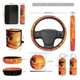 thumbnail image 4 of XYZCANDO Sunset Palm Tree Seat Belt Cover Steering Wheel Cover Center Mirror Cover Coasters Car Seat Cover Keychain Lipstick Cover Car Trash Can Easy Installation Fashion Suitable for Men, 4 of 5