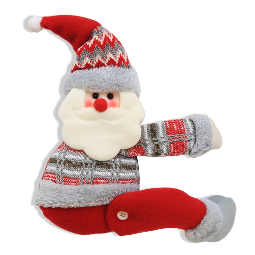 Christmas Window Curtain Santa Plush Doll Buckle Holder Tieback Xmas Home Decor 