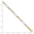 thumbnail image 3 of Finest Gold 14K Two-tone Oval Design Bracelet, 3 of 3