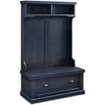 thumbnail image 1 of Crosley Furniture Seaside Wood 4 Hook Hall Tree in Distressed Navy, 1 of 9