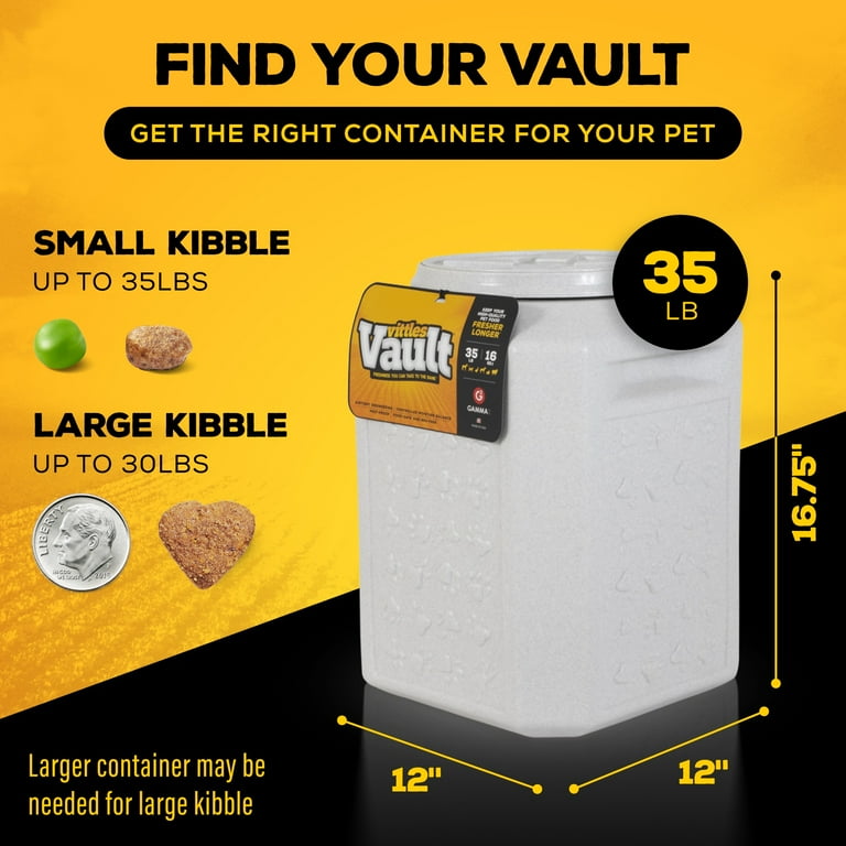 Free Shipping! Gamma2 Vittles Vault Outback Pawprint Plastic Dry