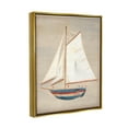 thumbnail image 4 of Stupell Industries Blue & Red Sailboat Transportation Painting Gold Floater Framed Canvas Art Print Wall Art, 17 x 21, 4 of 10