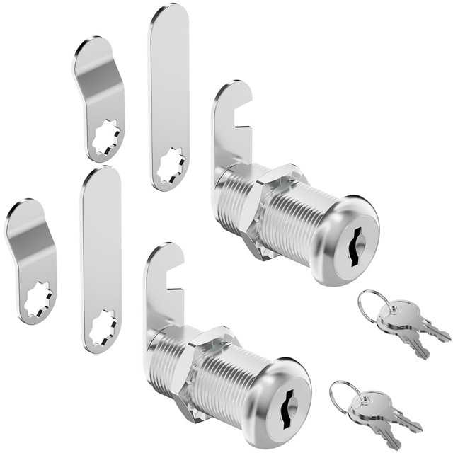 Cerraduras de gabinete con llaves con llave igual, cerradura de leva de 1-3/8 pulgadas de largo, archivos seguros, cajones, buzón, caja de herramientas de almacenamiento para RV, juego de repuesto de