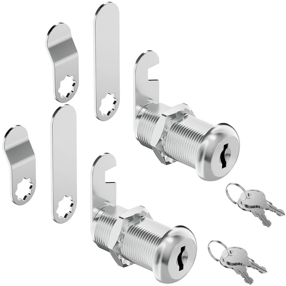 Cerraduras de gabinete con llaves con llave igual, cerradura de leva de 1-3/8 pulgadas de largo, archivos seguros, cajones, buzón, caja de herramientas de almacenamiento para RV, juego de repuesto de