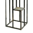 thumbnail image 3 of 4 Tier Cast Iron Frame Plant Stand with Stone Topping Black and Gold, 3 of 5