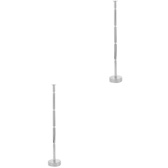 unbranded 2pcs Metal Clothing Rod Clothes Hanger Rod Wall Mount Hanging Pole Closet Hanger Rod