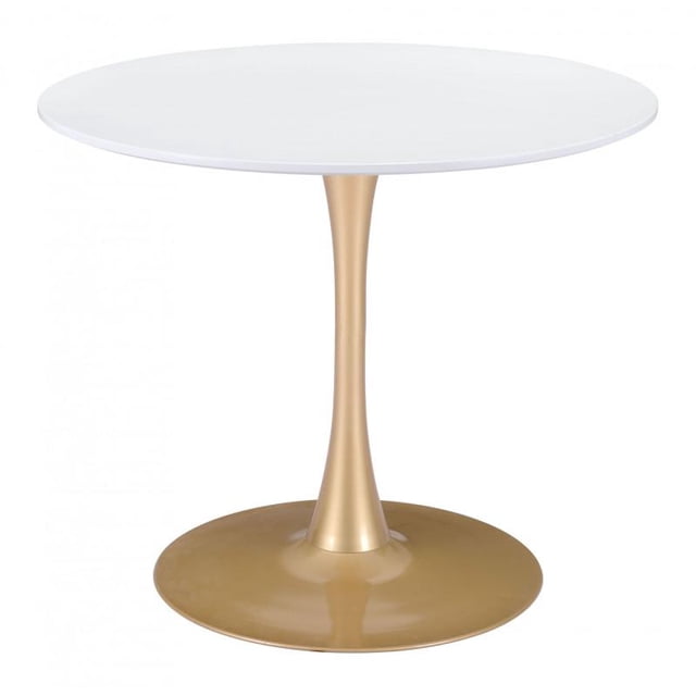 Mesa de Comedor Kessa Muebles Opus Blanco Oro