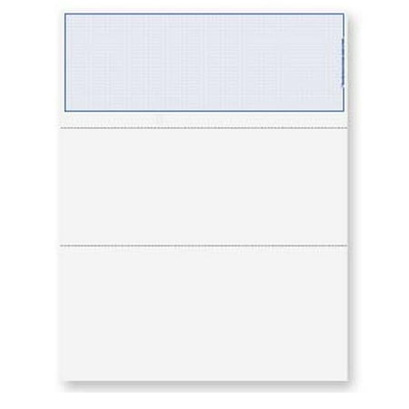 Blank Check Stock - Essential Security Blank Top Laser Check, Blue Color