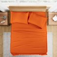 thumbnail image 2 of Emperor Size Sheet Set, 600 Thread Count Pima Cotton Bed Sheet Set, 100% Soft & Durable, Available in 26-30 Inch Mattresses, Soft & Durable Bedding Emperor Size (Solid, Orange), 2 of 5