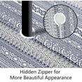 thumbnail image 2 of Outdoor Tablecloth with Umbrella Hole and Zipper, Rectangle Patio Table Covers for Spring/Summer, Machine Washable Outdoor Picnic Table Cloth (Boho, 60" × 84" Rectangular), 2 of 6