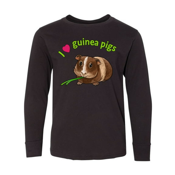 Inktastic I Love Guinea Pigs Long Sleeve Youth T-Shirt