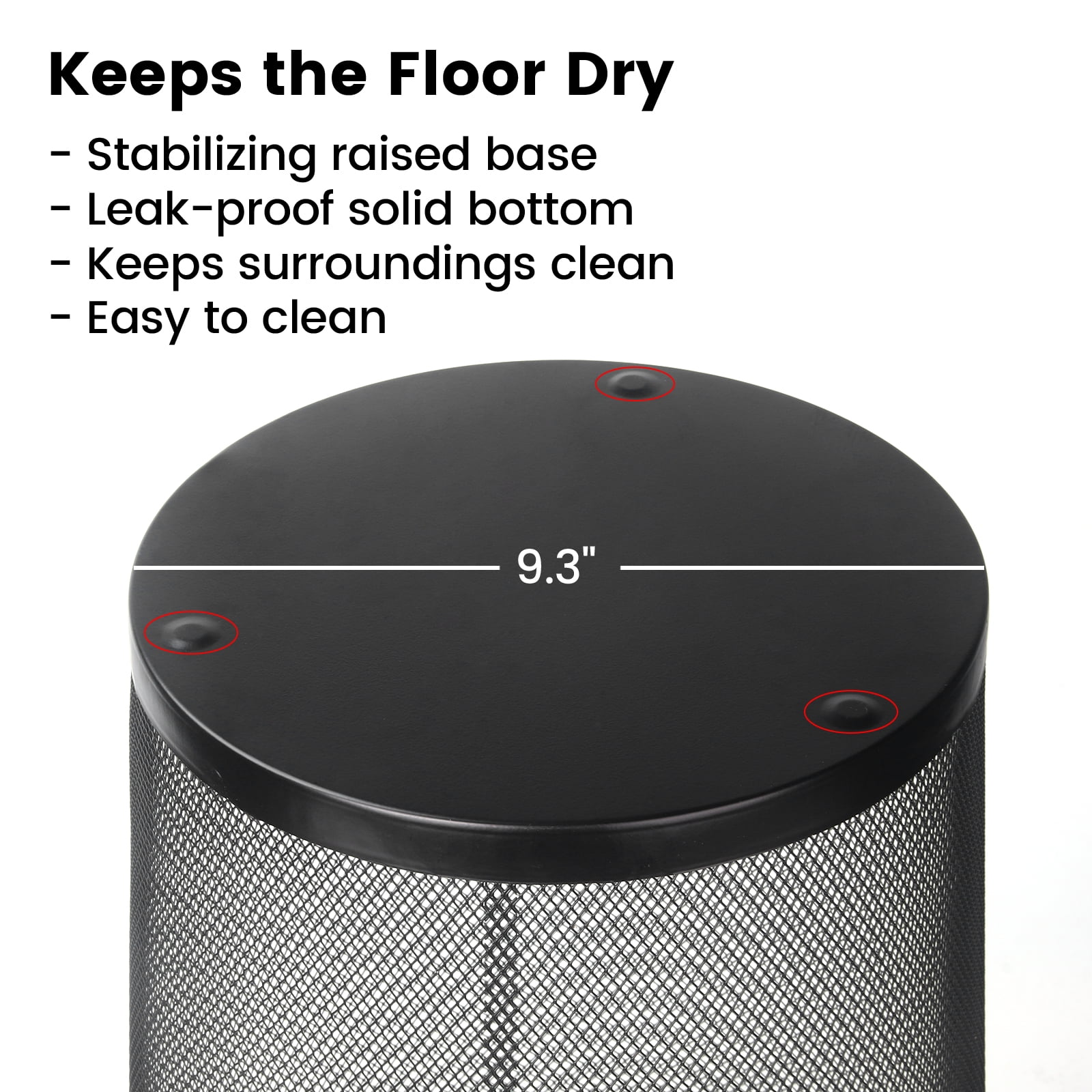 Gamexcel 5-Gallon Metal Mesh Trash Can 4 Pack, Round Open Top Black Waste Basket for Office, Bedroom and Bathroom