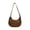 Brown, variant on KXF Women's Leather Saddle Crossbody Bag, Vintage Casual Crescent Shoulder Purse with Adjustable Strap for Daily Use