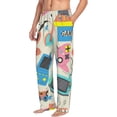 thumbnail image 2 of Uemuo Playing Video Games Pattern Men's Wide Leg Palazzo Lounge Pants with Pockets Light Weight Loose Comfy Casual Pajama Pants-X-Large, 2 of 9