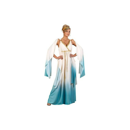 Adult Womens Greek Goddess Deity Cream/Light Blue Flowing Halloween