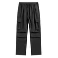 thumbnail image 5 of LIaqionyy Men's Baggy Cargo Pants Elastic Waist Drawstring Casual Loose Joggers Hiking Outdoor Trousers with Pockets, 5 of 7