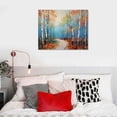 thumbnail image 3 of Shiartex Canvas Wall Art Picture 20x16in for Living Room Bedroom Art Modern Fall Decor Silver Birch 20x16in, 3 of 3
