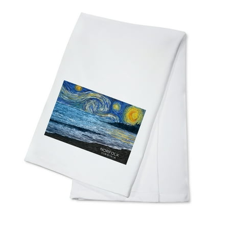 

Norfolk Virginia Starry Night (100% Cotton Tea Towel Decorative Hand Towel Kitchen and Home)