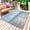 Light Blue, variant on Blue Seaside Outdoor Rug for Patio/Deck/Porch, Non-Slip Large Area Rug 4 x 6 Ft, Birds Waves Modern Oil Painting Summer Beach Indoor Outdoor Rugs Washable Area Rugs, Camping Rug Carpet Runner