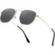 thumbnail image 1 of Gafas de sol polarizadas hexagonales Hipster para hombres y mujeres, gafas cuadradas geométricas pequeñas con marco de Metal Vintage, gafas de sombra Retro, 1 of 4