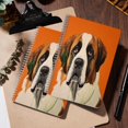thumbnail image 5 of Spiral Notebook,College Ruled Journal,8.26" x 5.71" 50 Sheets/100 Pages,2 Pack - Saint Bernard With Orange Background, 5 of 7