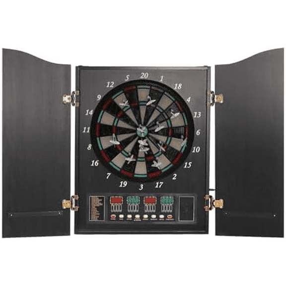 Electronic Dartboard in Cabinet Doors with Integrated Scoreboard Dual Display in Two Colors,Dart Storage for 12 Darts Dartboard Cabinet, Over 27 Games 243 Options$$Sport & Recreation Other