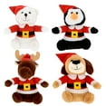 thumbnail image 2 of Bundle 4 Items - Plush Cuddly Plush Christmas Friends Puppy, Bear, Penguin and Reindeer, 2 of 2