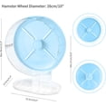 thumbnail image 4 of Paradis d'Exercice pour Animaux, Roue en Plastique Transparent, Roulements Métalliques Doubles Jouet de Course pour Hamster, Opération Ultra-Silencieuse Favorise la Correction de la Posture, Décoration d'Habitat avec Support Réglable (26cm), 4 of 5