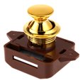 thumbnail image 3 of Cerradura Botón Empuje Perilla Puerta Armario Gabinete RV para Autocaravana (dorado), 3 of 7