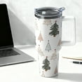 thumbnail image 6 of Christmas Tree 30 oz Tumbler with Handle, Stainless Steel Vacuum Insulated Sports Water Bottle, Leak-proof Travel Coffee Mug Cup with Lid and Straw for Water, Iced Tea or Coffee, 6 of 7