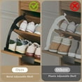 thumbnail image 6 of Rattan Shoe Cabinet with 4 Flip Drawers, Shoe Storage Cabinet with Adjustable Shelves, Narrow Shoe Cabinet with Metal Legs & Handles for Entryway, Hallway, Organizer, Rustic Oak Rattan, 6 of 13