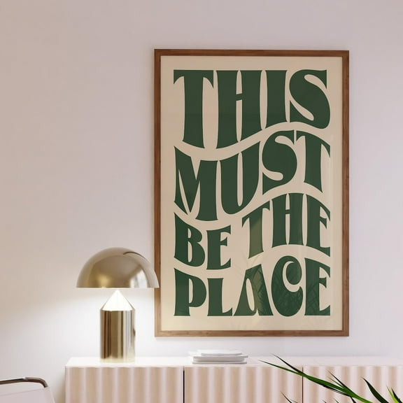 Kna Prints - This Must Be The Place Print Retro Wall Art Talking Heads Print Lyric Print Vintage Music Trendy Home Decor Unframed Poster, UNFRAMED-8x12
