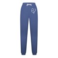 thumbnail image 4 of Xugsiok Wide Leg Sweatpants for Women Drawstring with Pockets Print Casual Loose Fit Joggers Fall Outfits Blue,2XL, 4 of 4