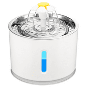 Cat Dog Water Fountain Stainless Steel 81oz/2.4L Automatic Pet Water Dispenser with Adapter