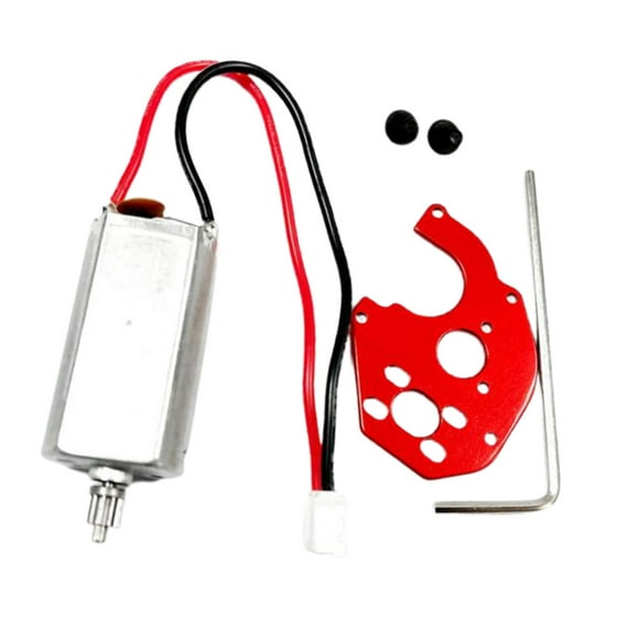 TISHITA RC Metal Brushed Motor +Motor Mount+Motor Gear Upgrade for Axial SCX24 Crawler red