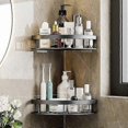thumbnail image 4 of Bathroom Accessory Shelf No-drill Storage Organizer Aluminum Alloy Shampoo Corner Rack Wall Shelves Bathroom Accessory Accessories For Kitchen, 4 of 5