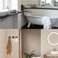 thumbnail image 3 of 4 Piezas Gancho Adhesivo 3M, Gancho de Pared de Baño de Acero Inoxidable Autoadhesivo de 7kg Máx., Toallero con Cinta Adhesiva, Familia y Oficina Negro Rojo Verde, 3 of 5