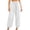 White, variant on Utoimkio Women's Linen Jogger Pants Self Tie Bow Elastic Waist Dual Side Pockets Cuffed Ankle Casual Cropped Bottoms for Summer Daily Wear