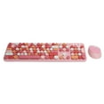 thumbnail image 4 of Wireless Mouse, Membrane Keyboard Adjustable Bracket Low Noise Multimedia Buttons Keyboard Mouse Combo  For  XP/win7/win8/win10 Pink, 4 of 8