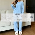 thumbnail image 3 of Gamivast Winter 2 Piece Sets for Women Fleece Long Sleeve Crewneck Top Pants Sleepwear Cozy Loungewear Winter Warm 2 Piece Sweatsuit, 3 of 7