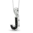 thumbnail image 2 of JewelersClub Black Diamond Accent Sterling Silver A TO Z Initial Pendant, 18", 2 of 4