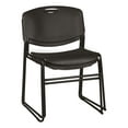 thumbnail image 4 of Heavy Duty Plastic Stacking Chair w/ Black Seat & Black Frame, 4 of 5
