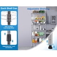 thumbnail image 2 of Separable 6 Tier Wire Shelving Unit, Adjustable One 6 Shelves Shelving Unit or Two 3 Tier Steel Storage Rack 900lbs Capacity Metal Storage Shelves Heavy Duty for Small Places Kitchen Garage, 2 of 7