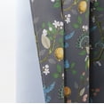 thumbnail image 4 of JJCOITR Gray Vintage Curtains Drapes Grommet Luxury Whimsical Floral Lemon Hummingbird Mid Century Colorful Blackout Drapes for Living Room Bedroom,1 Panels, 52"x84", 4 of 9